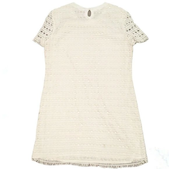 Tory Burch Cream Crochet Mini Dress - Picture 2 of 8